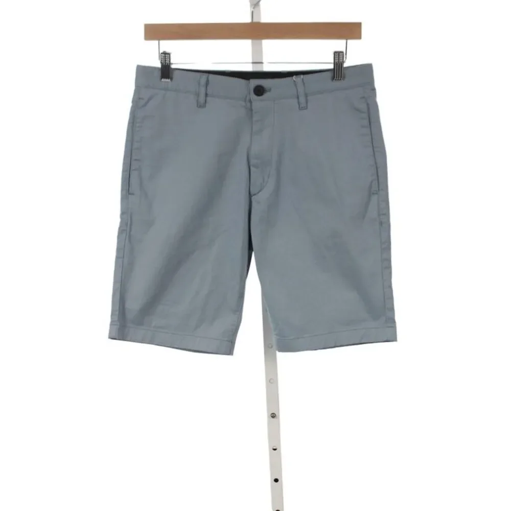 Theory Mens Chino Shorts Gray Cotton Button Size 29